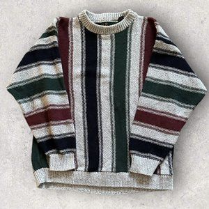 Vintage 90s Knitted Striped Sweater